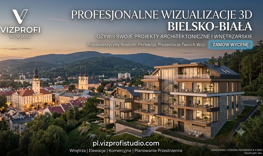 Wizualizacje 3D Bielsko-Biała - projekt salonu VIZprofi Studio